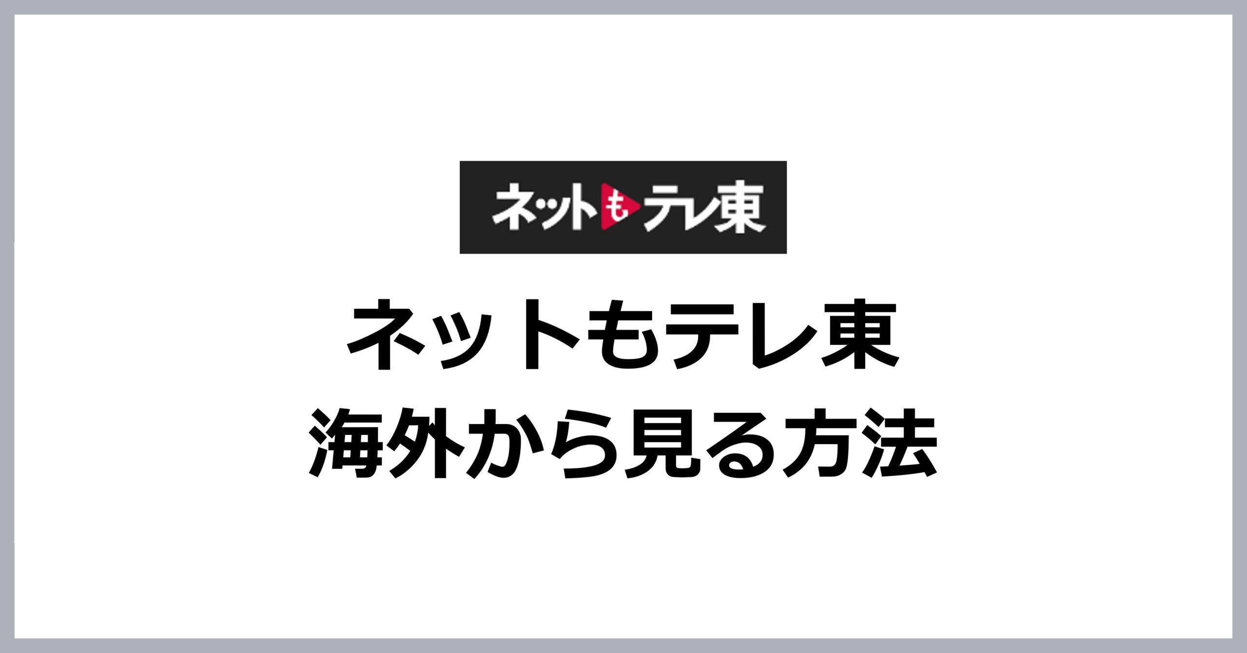 ネットもテレ東を海外から見る方法