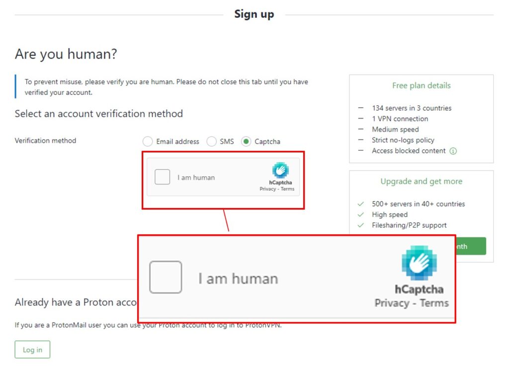 ProtonVPNの登録方法