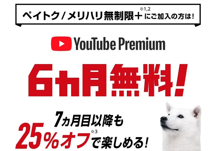 YouTube Premiumのキャンペーン例